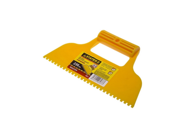 Шпатель пластмас. 230мм зубчат.1022-4