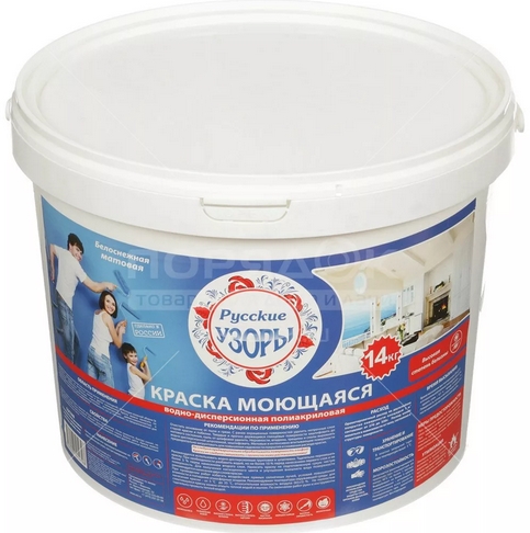 Краска В/Д Русские узоры 14кг моющ