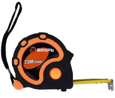 Рулетка 7,5м Bихрь ударопрочная
