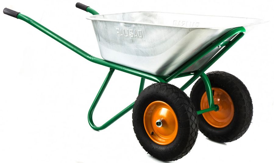 Тачка строительно-садовая (320кг,100л) 2-кол PALISAD