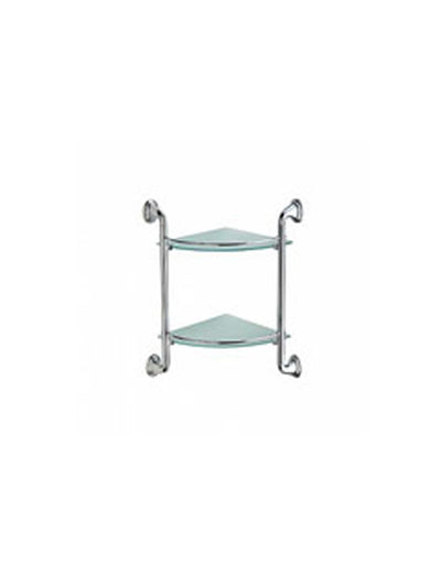 Полка 2-ая хром/стекло угловая 1507-2/L