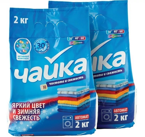 Стиральный порошок Чайка д/цв белья 2 кг