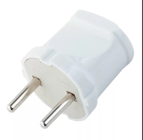 Вилка б/з 6А бел