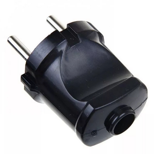 Вилка б/з 6А черн