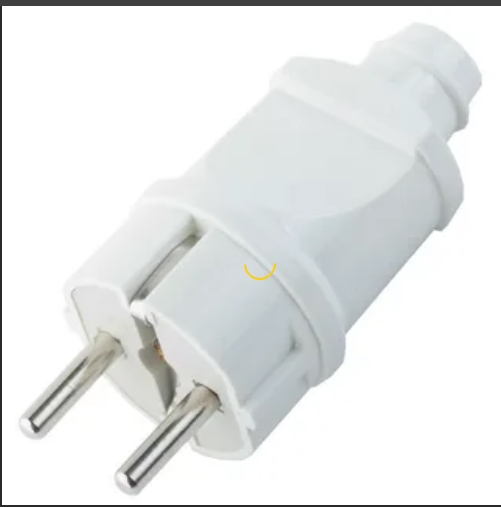 Вилка с/з  бел 16А