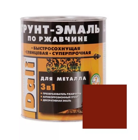 Грунт-эмаль DALI коричневая 0,75л