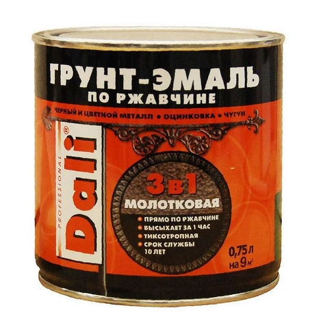 Грунт-эмаль DALI  молотковая ШОКОЛАД 0,75л
