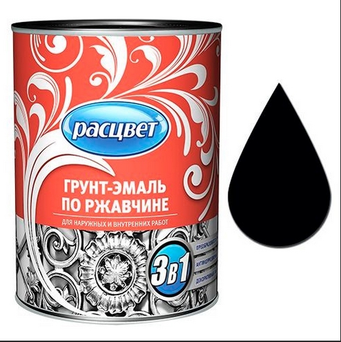 Грунт-эмаль РАСЦВЕТ черная 0,9кг