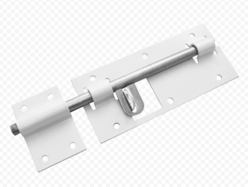 Засов гараж с проуш 300мм белый (40852)