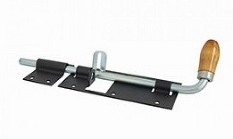 Засов гараж с проуш 400мм бронза антик