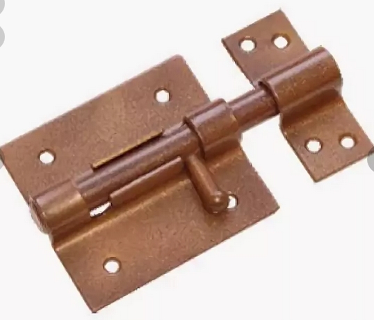 Засов дверной ЗД-80 корич металик (40872)