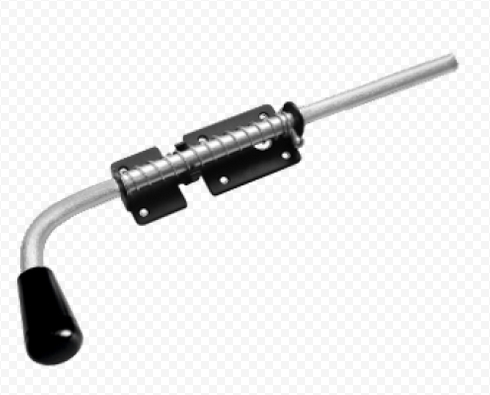 Засов с пружиной 300мм черн (40882)