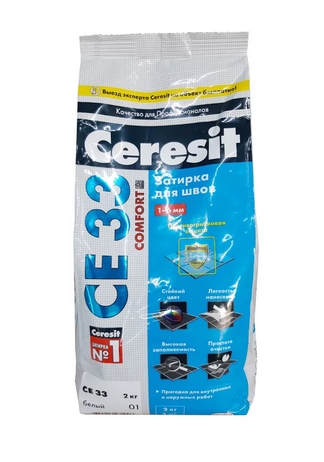Затирка ЦЕРЕЗИТ №01 белая 2кг