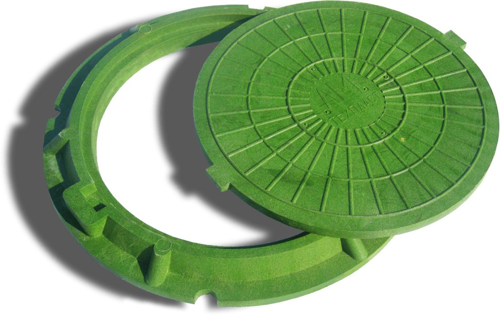 Люк канал полимер круг. малый д.460мм