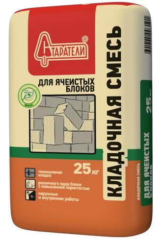 Кладочная смесь для блоков СТАРАТЕЛЬ 25кг