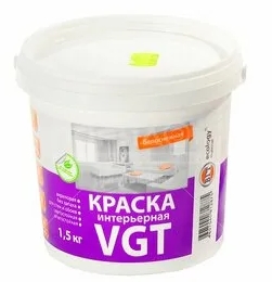 Краска В/Д ВГТ  1,5кг интер/влагост