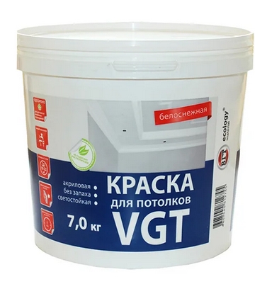 Краска В/Д ВГТ  7кг д/потолка