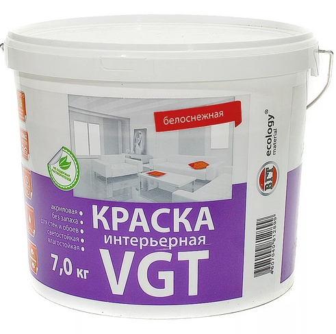 Краска В/Д ВГТ  7кг интер/влагост