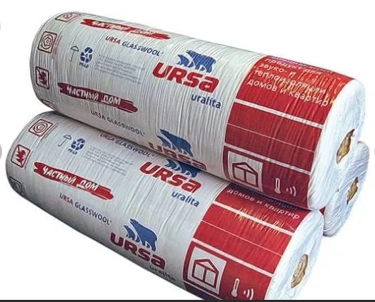 Мин вата рулон Урса 8кв.м (0,61м х 6,55м х 2шт)