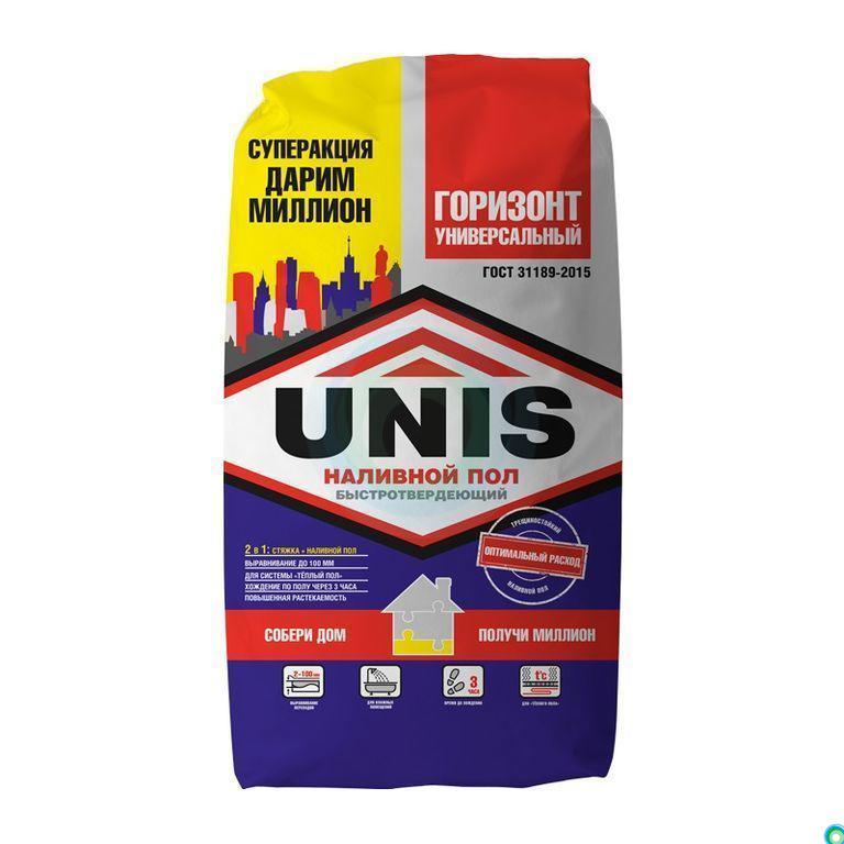 Наливной пол ЮНИС УНИВЕРСАЛЬНЫЙ 20кг быстротвердеющий
