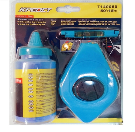 Нить разметочная 15м с уровнем Креост