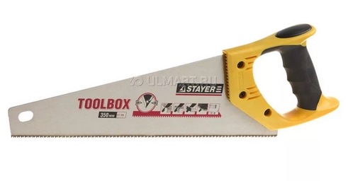 Ножовка по дер TOOLBOX 350мм  2-15091-45