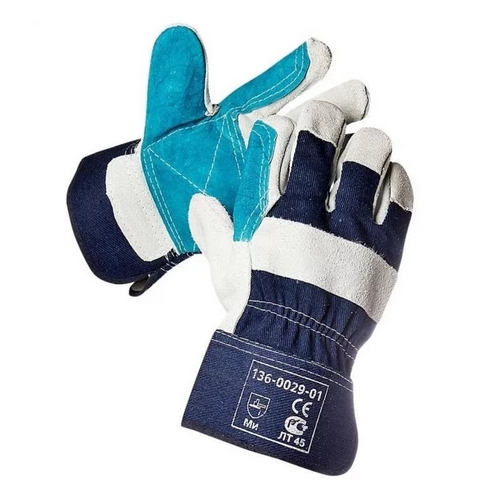 Перчатки краги  спилковые